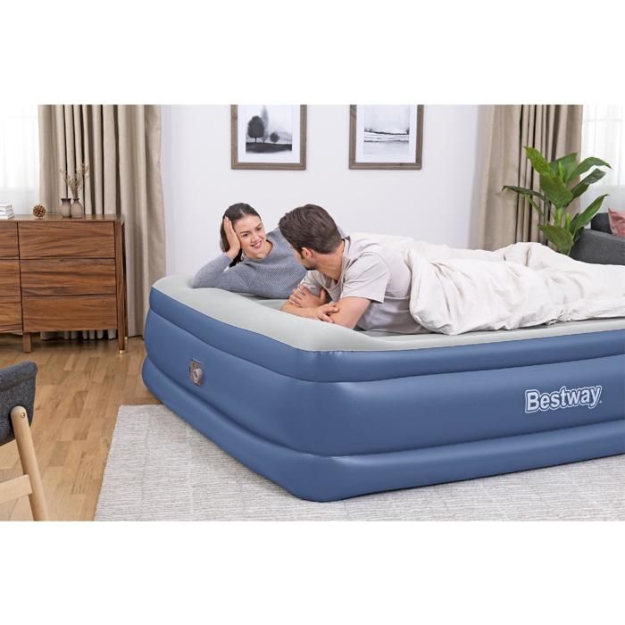 BESTWAY Inflatable Camping Mattress - King - Built-in AC Pump - 2 Person