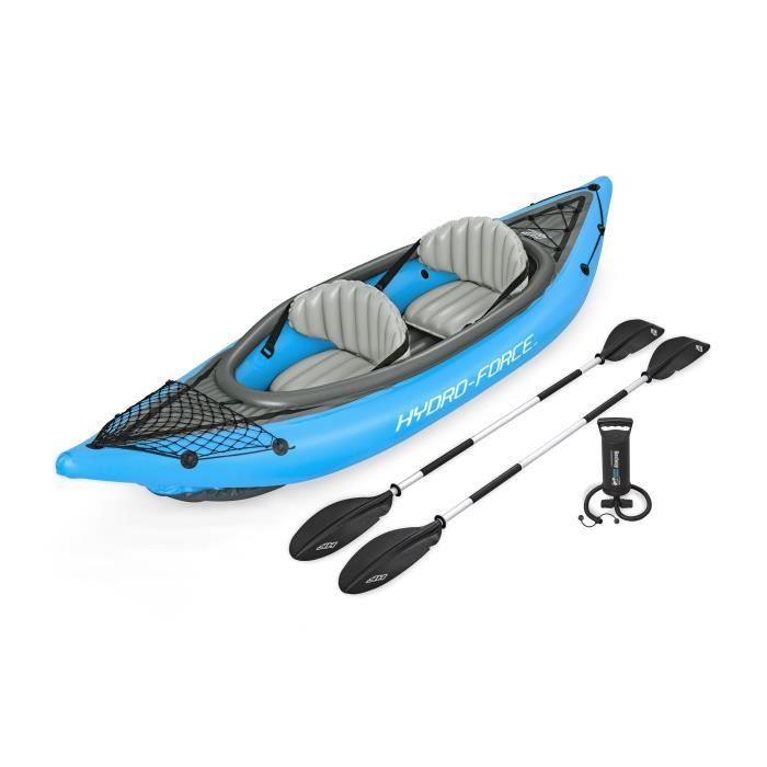 BESTWAY Inflatable Kayak - Cove Champion X2 Hydro-Force - 331x88cm - 2-seater - 180 kg max - 2 paddles, 2 removable fins
