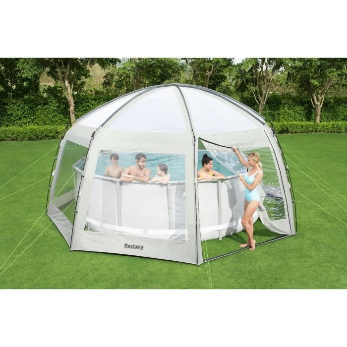 BESTWAY Pool Dome - Octagonal 600 x 600 x 295 cm - Grey