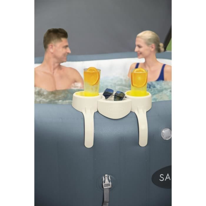 Drink Holder for Lay-Z-Spa - BESTWAY - Compatible with All Models Except Vancouver and Helsinki - Gray