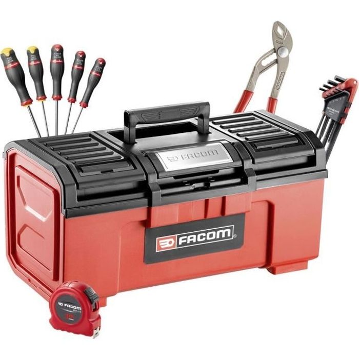 FACOM Toolbox - BP.C19NCM1PB - 16 Tools - 5 Protwist Screwdrivers + 9 Allen Keys + Multi-Grip Pliers + Measuring Tape