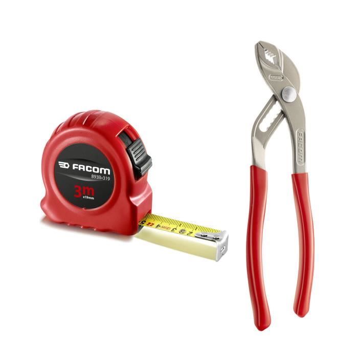 FACOM Toolbox - BP.C19NCM1PB - 16 Tools - 5 Protwist Screwdrivers + 9 Allen Keys + Multi-Grip Pliers + Measuring Tape