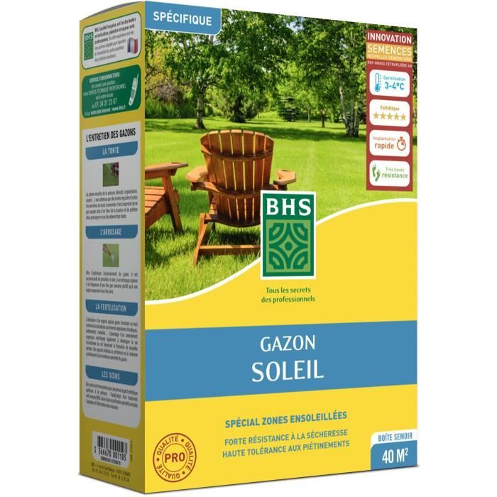 BHS Grass Seed - Sun Grass - 1 kg | Resistant to Mediterranean climate