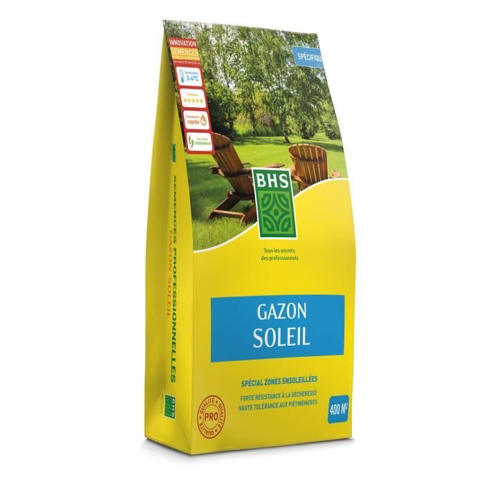 Semence de Gazon - BHS - Gazon Soleil 10kg |  Résistant au climat méditerranéen et a la sécheresse