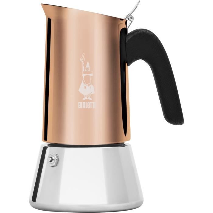 BIALETTI Italian Coffee Maker - NEW VENUS - 4 Cups - 0.17 L - Copper - Induction Compatible