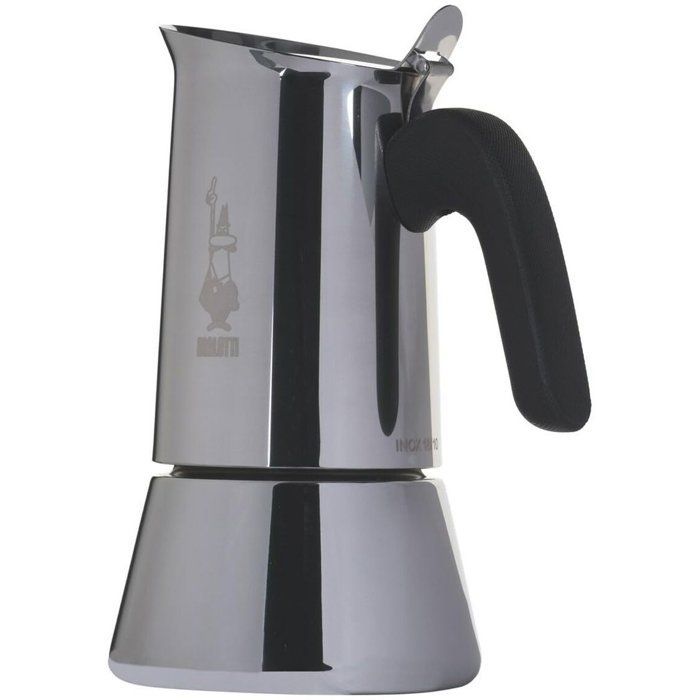 Bialetti VENUS Italian Coffee Maker + Moka Classico Coffee - 6 cups - Silver - Induction compatible 6-cup