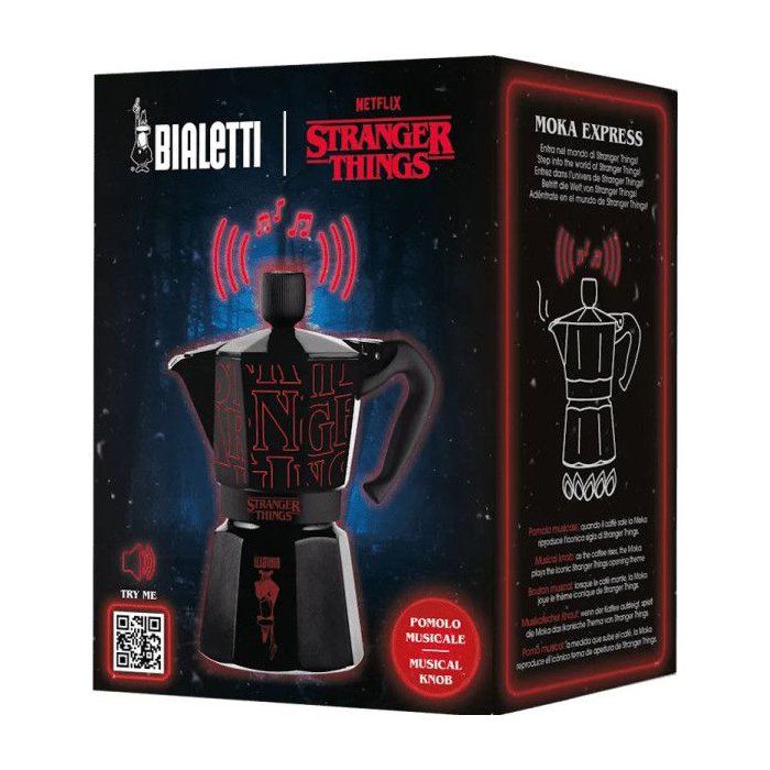 BIALETTI Moka Express Coffee Maker, 6 Cups, 270 ml, Stranger Things Collection