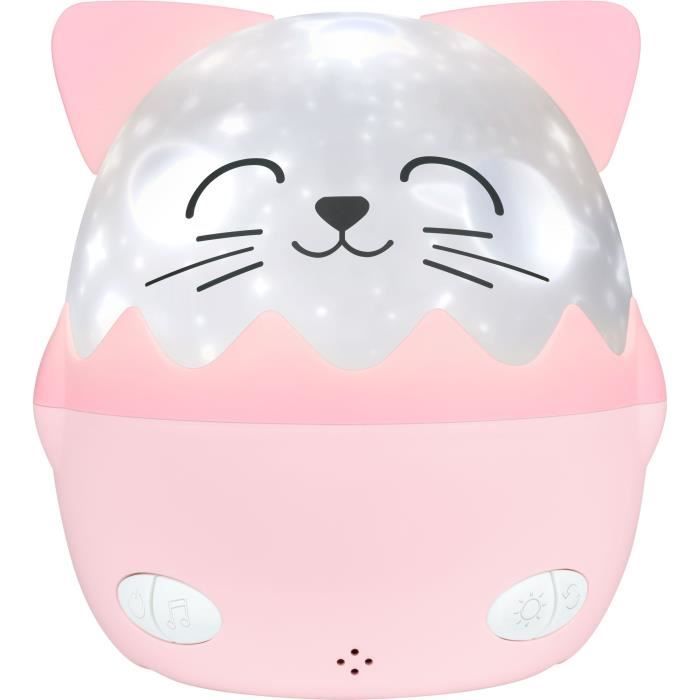 BIGBEN - Musical Night Light - Cat - 360° Projection - Remote Control
