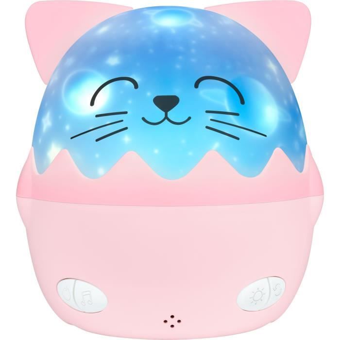 BIGBEN - Musical Night Light - Cat - 360° Projection - Remote Control
