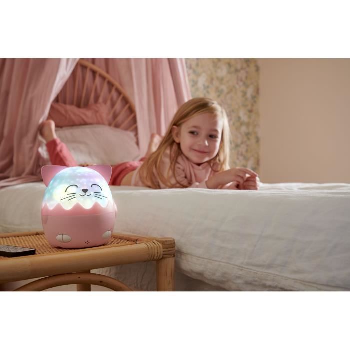 BIGBEN - Musical Night Light - Cat - 360° Projection - Remote Control