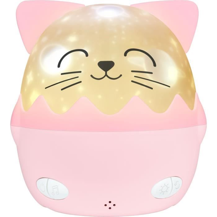 BIGBEN - Musical Night Light - Cat - 360° Projection - Remote Control