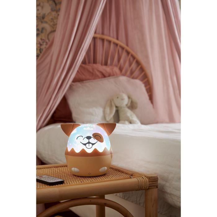 BIGBEN - Musical Night Light - Dog - 360° Projection - Remote Control