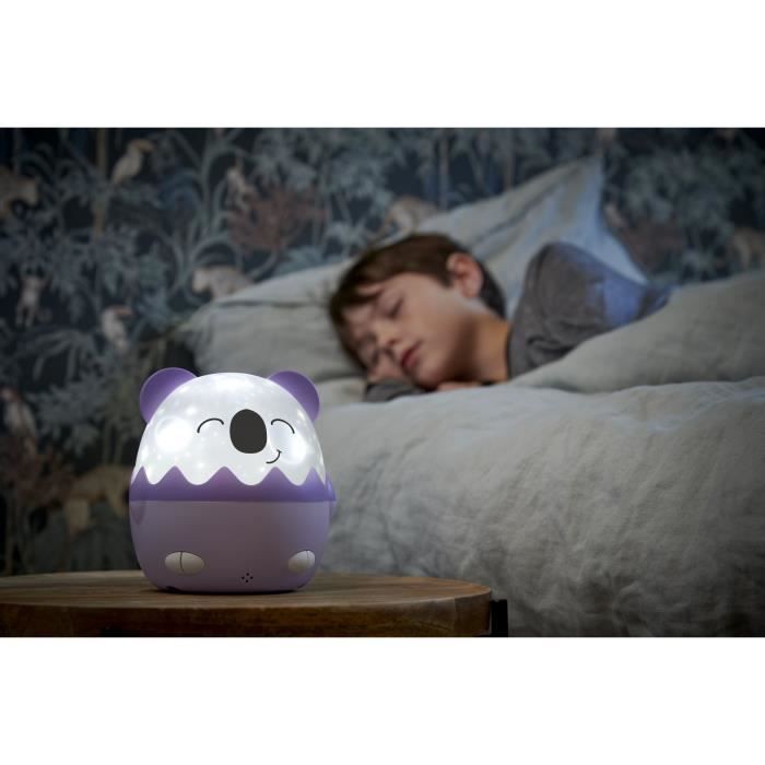 Veilleuse musicale sans fil - BIGBEN - Koala - Projection 360° - 13 films - 8 mélodies - Télécommande - Batterie USB-C