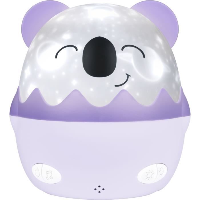 Veilleuse musicale sans fil - BIGBEN - Koala - Projection 360° - 13 films - 8 mélodies - Télécommande - Batterie USB-C