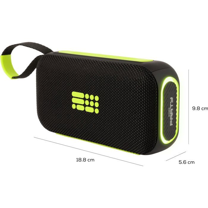 BIGBEN PARTY - Light-up Bluetooth Speaker - Black and Yellow - Bluetooth 5.3