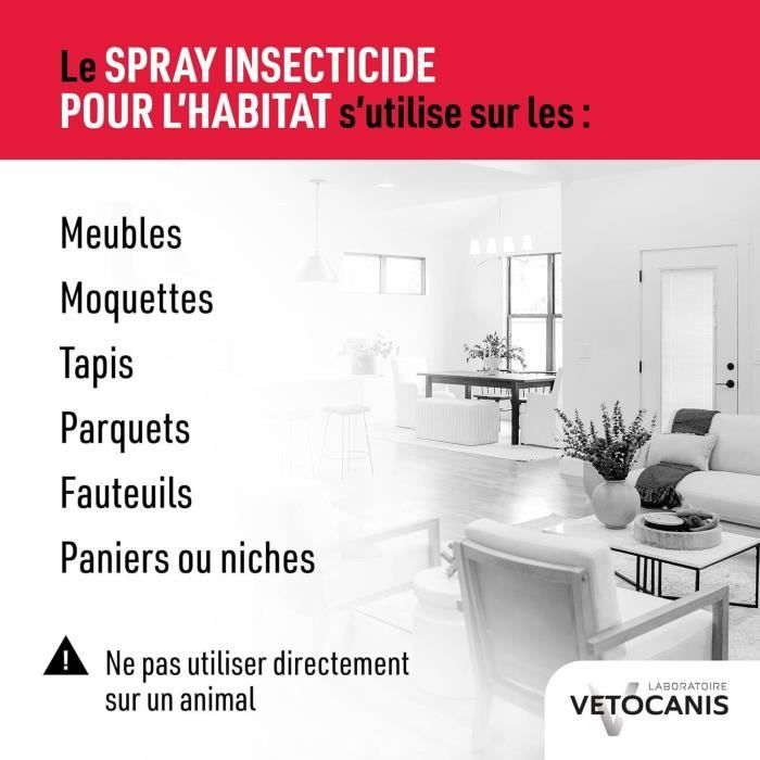Anti-parasitic Spray - VETOCANIS - Flea and Tick Repellent for Home