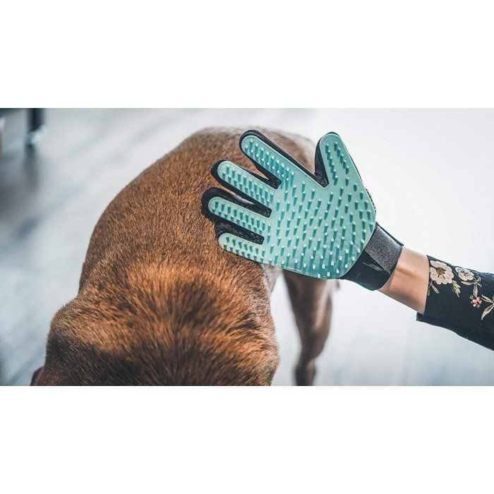 VETOCANIS 4-in-1 Silicone Grooming Glove for Cats and Dogs
