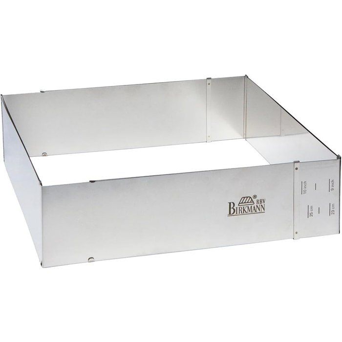 BIRKMANN Adjustable Baking Frame - EASY BAKING - Steel - 22 x 25 to 43 x 48 cm, H 7 cm