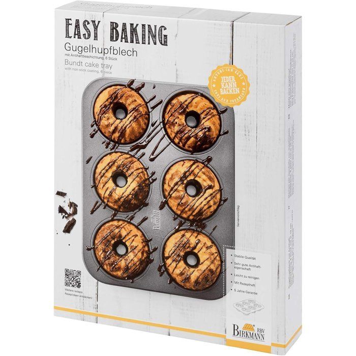 BIRKMANN Cake Baking Tray - Carbon Steel - Non-stick - Ø10 cm, 35 x 27 x 5 cm