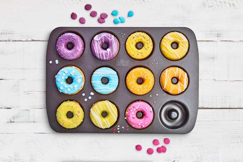 BIRKMANN Donut Baking Tray - Carbon Steel - Non-stick - 12 Molds - Ø7 cm