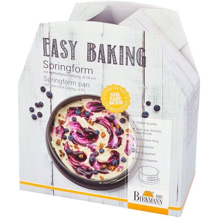Birkmann Heart-Shaped Mold with Removable Bottom - EASY BAKING - Carbon Steel - 26.5 x 25 x 9 cm