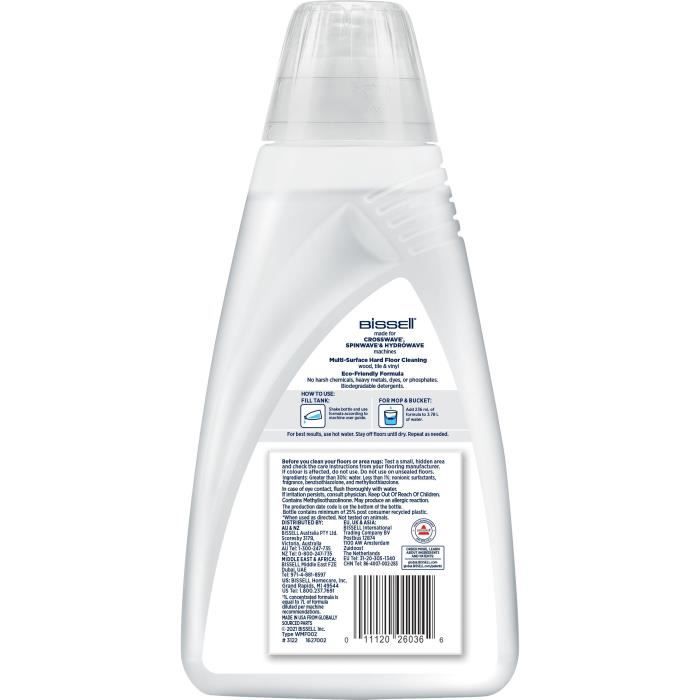 BISSELL Crosswave B3122 Natural Formula Floor Cleaner - 1 L - Pet-Friendly
