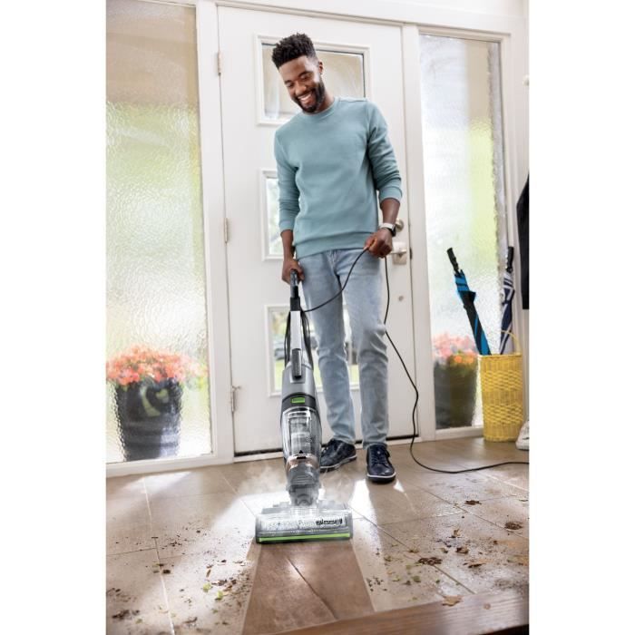 BISSELL CrossWave Hydrosteam PET Select Corded Steam Mop Vacuum Cleaner - Hard Floors and Carpets - Self-Cleaning