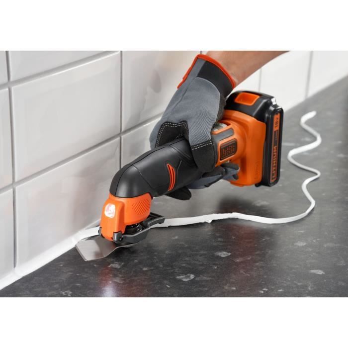 Outil oscillatoire multifonction sans fil - BLACK&DECKER - BDCOS18N-XJ - 18V - Sans batterie - 18 accessoires