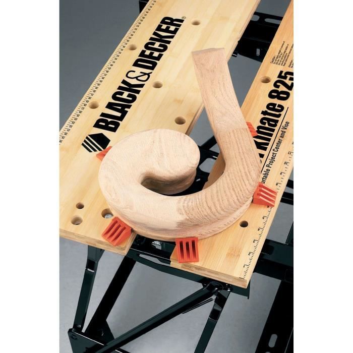 BLACK+DECKER Folding Workbench Vise - WM825-XJ - Hand Clamping - Max Load 250 kg