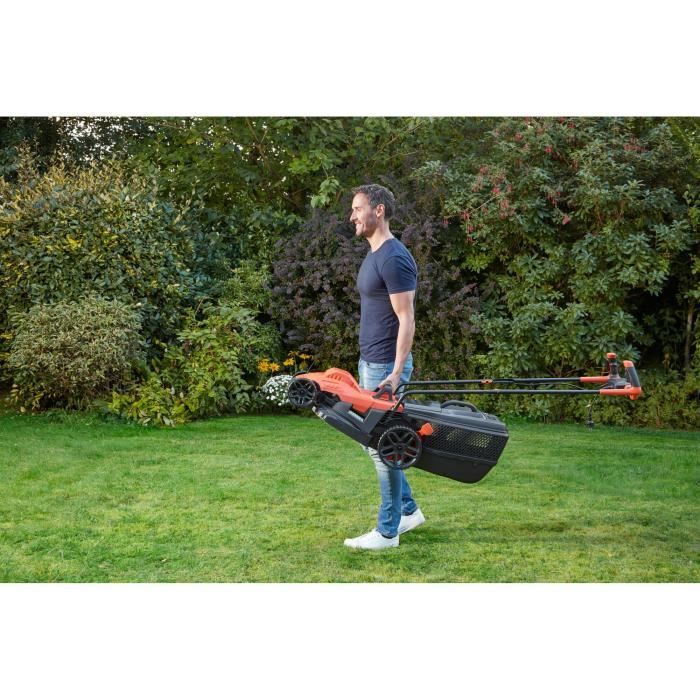 BLACK & DECKER Lawnmower - 38 cm, 1600W, Handle Bike BEMW471BH