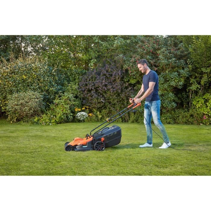 BLACK & DECKER Lawnmower - 38 cm, 1600W, Handle Bike BEMW471BH