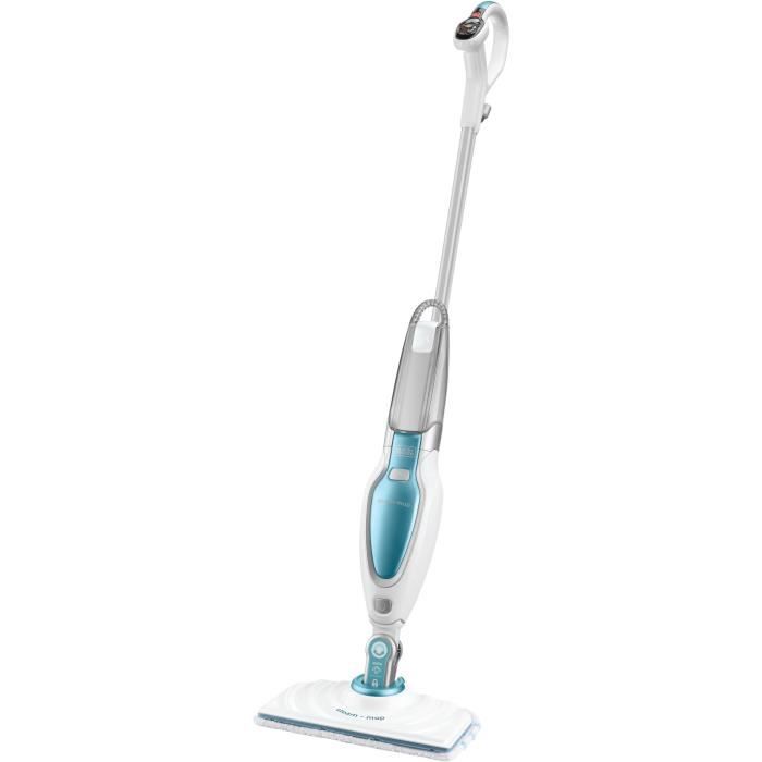 BLACK+DECKER FSM16CD-QS 3-in-1 Steam Mop - 1600W - 6 m Cable - 2 Microfiber Pads + Carpet Attachment