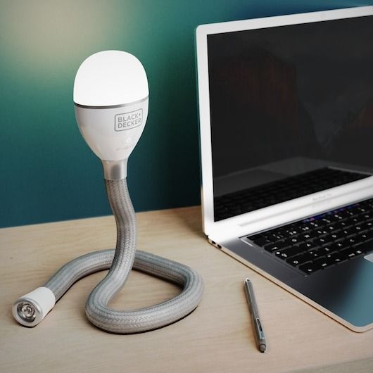 Lampe serpent 2 en 1 - BLACK&DECKER - BDCFSL01-XJ - 3,5V - 150/50-500 lumen - Corps flexible