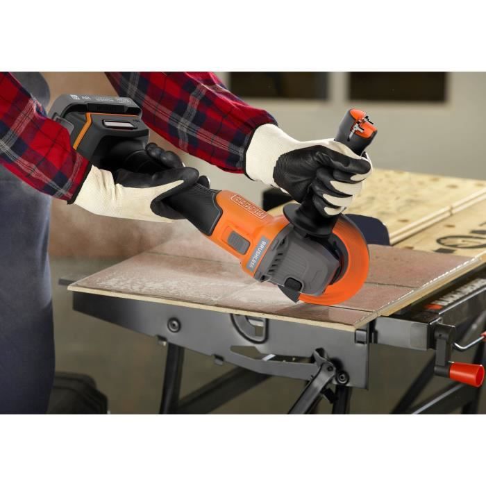 BLACK&DECKER Cordless Angle Grinder - BCG6L8N-XJ - Brushless - 18V - 115 mm - Battery Not Included