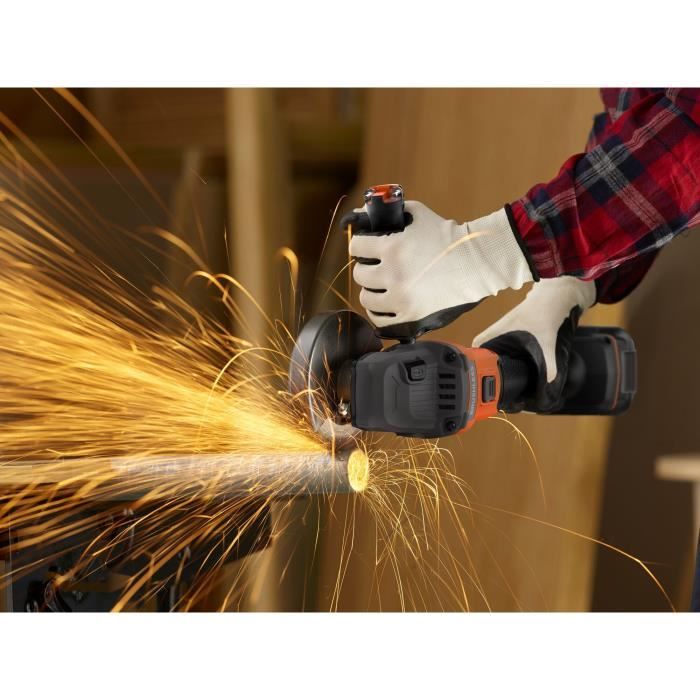 BLACK&DECKER Cordless Angle Grinder - BCG6L8N-XJ - Brushless - 18V - 115 mm - Battery Not Included