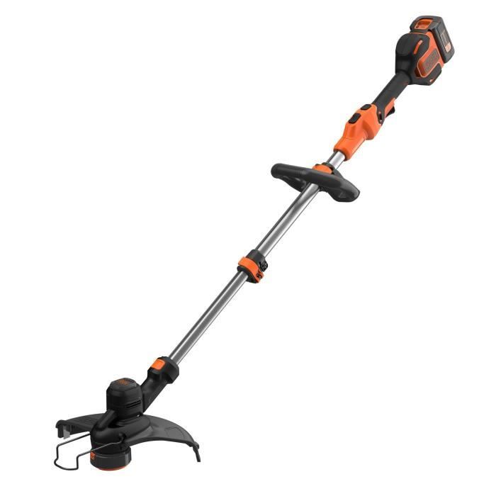 BLACK+DECKER Electric Grass Trimmer - 36V - 33 cm - With 36V Battery - Pivoting Head - Telescopic Shaft BCSTE636L1-QW