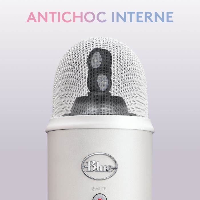 Blue Yeti Premium USB Microphone - Recording, Streaming, Gaming, Podcast - PC/Mac - White Mist