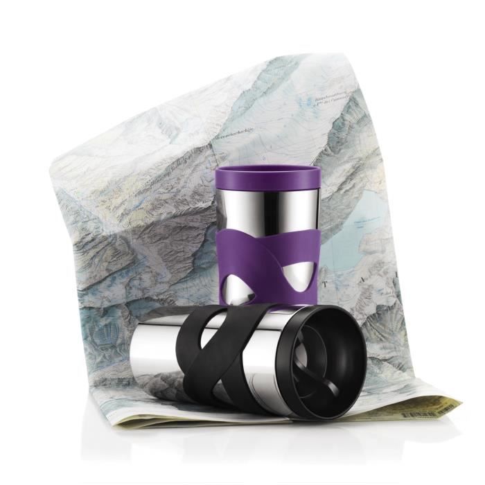 BODUM Insulated Travel Mug - Double-Walled Stainless Steel - Airtight Screw-On Lid - 0.35 L - Black