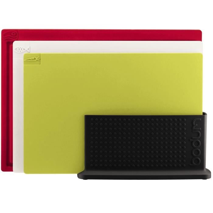 BODUM Cutting Board Set - Bistro - Assorted Colours - With Stand