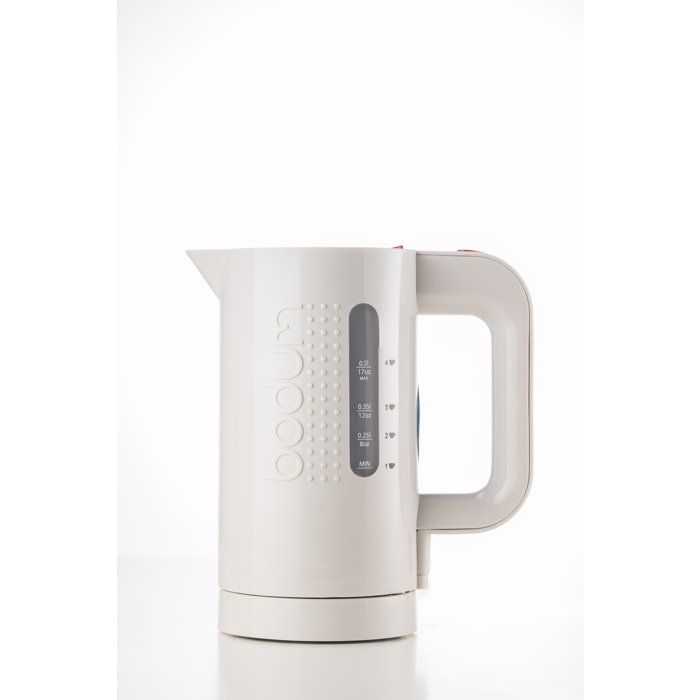 BODUM BISTRO Electric Kettle - 1.0 L - 1300 W - 360° Swivel Base - White