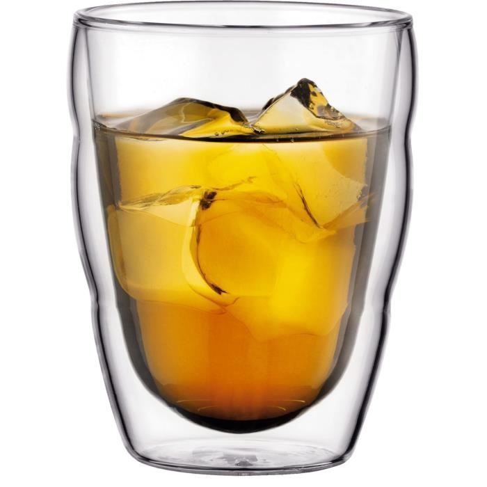 Set of 2 glasses - BODUM - Pilatus - Double wall - 0.25 l - Transparent