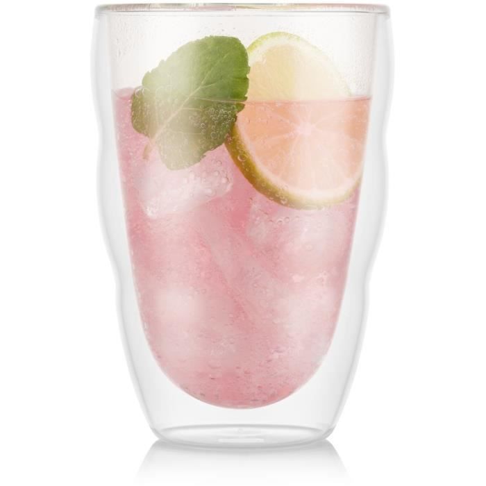 Set of 2 glasses - BODUM - Pilatus - Double wall - 0.35 l - Transparent
