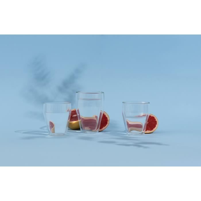 BODUM Titlis Thermo Glasses Set of 6 - Double Wall - 0.35 l - Transparent