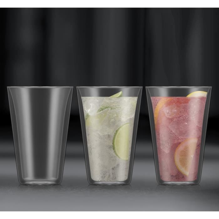 Set of 6 thermo glasses - BODUM - Canteen - Double wall - 0.4 l - Transparent