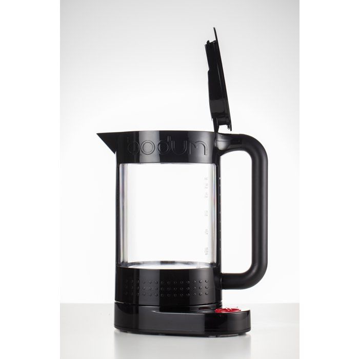 BODUM BISTRO Double-walled Electric Kettle - 1.1 L - 1500 W - 5 Temperature Settings - Glass Interior - Black