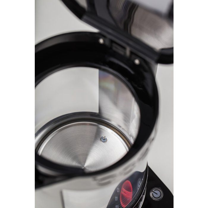 BODUM BISTRO Double-walled Electric Kettle - 1.1 L - 1500 W - 5 Temperature Settings - Glass Interior - Black