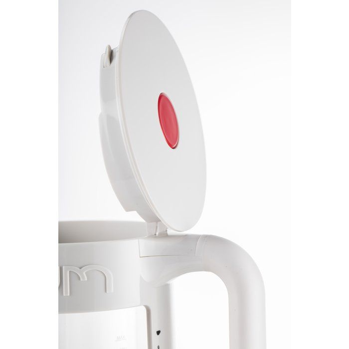 BODUM BISTRO Double-walled Electric Kettle - 1.1 L - 1500 W - 5 Temperature Settings - Glass Interior - White