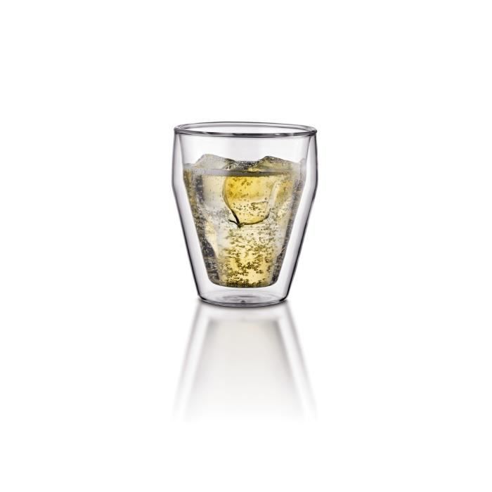 BODUM Titlis Thermo Glasses Set of 6 - Double Wall - 0.25 l - Transparent