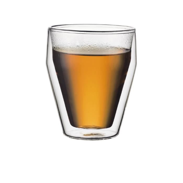 BODUM Titlis Thermo Glasses Set of 6 - Double Wall - 0.25 l - Transparent