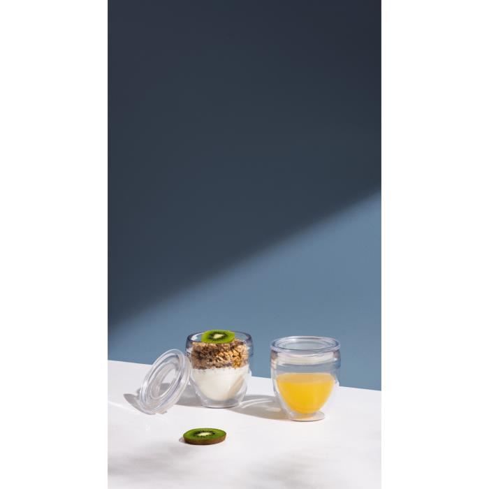 Set of 2 cups - BODUM - Pavina To Go - Double-walled plastic - Airtight lid - 20 cl - Transparent